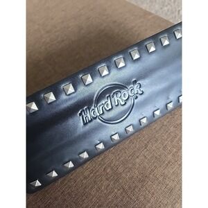 Hard Rock Black Leather-like Studded Slap Koozie or Bracelet, can/bottle tumbler